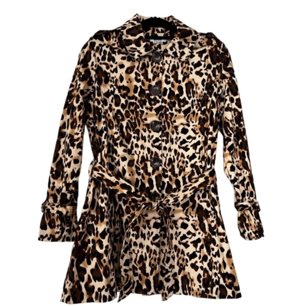 Leopard Coat Jacket With Belt Beautiful!!!